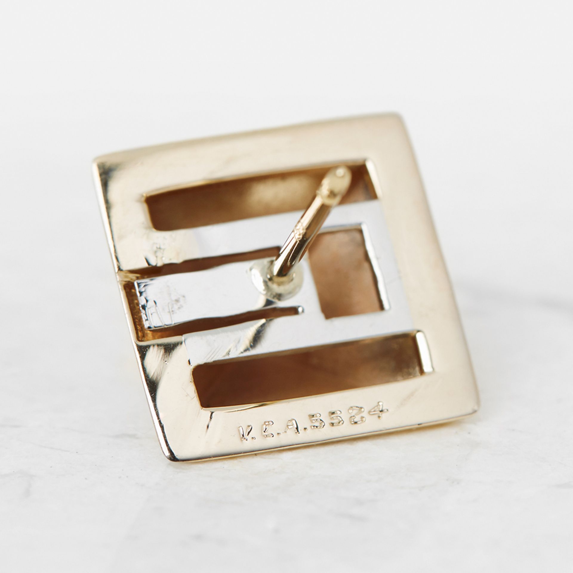 Van Cleef & Arpels 18k Yellow Gold Pyramid Style Earrings - Image 6 of 6