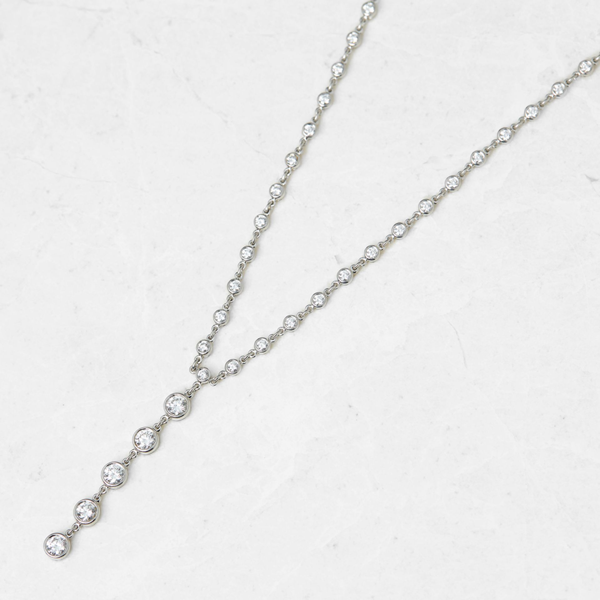 Tiffany & Co. Platinum 2.00ct Diamond Jazz T-Drop Necklace - Image 4 of 7