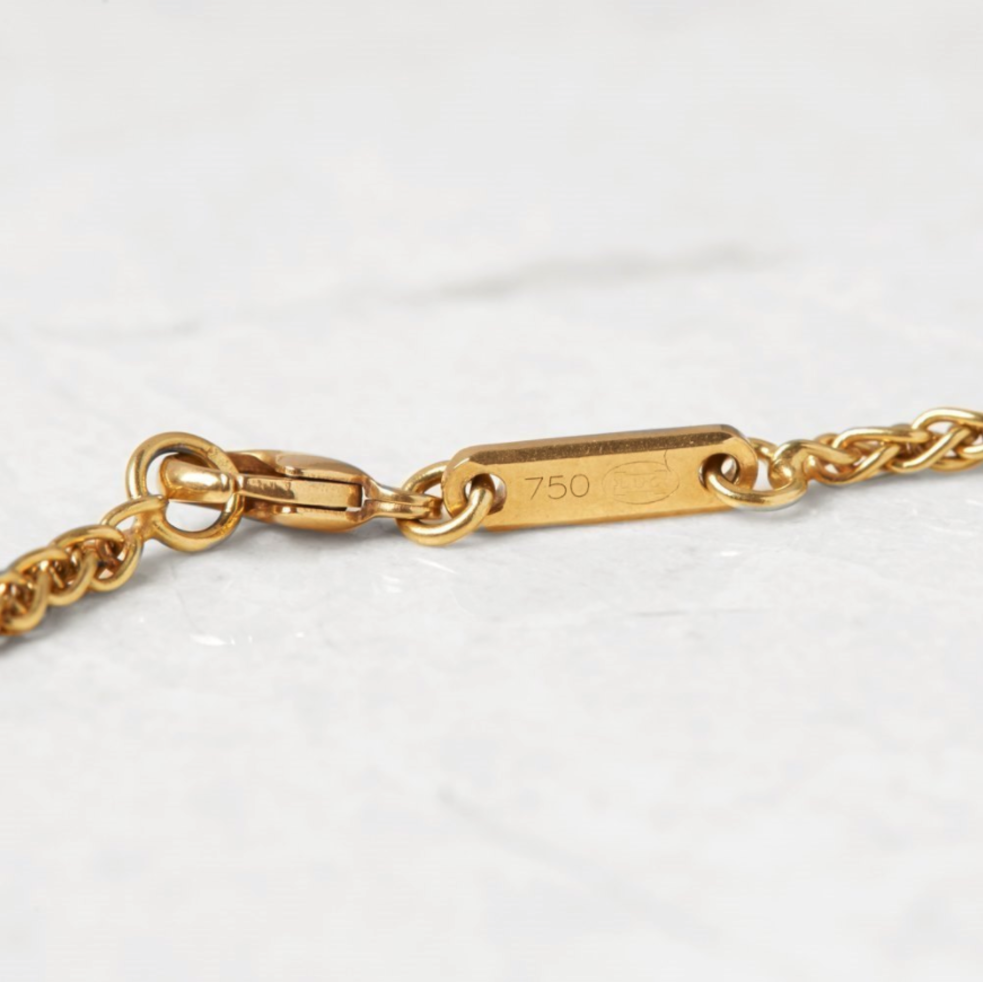 Chopard 18k Yellow Gold Happy Diamonds Necklace - Image 8 of 9