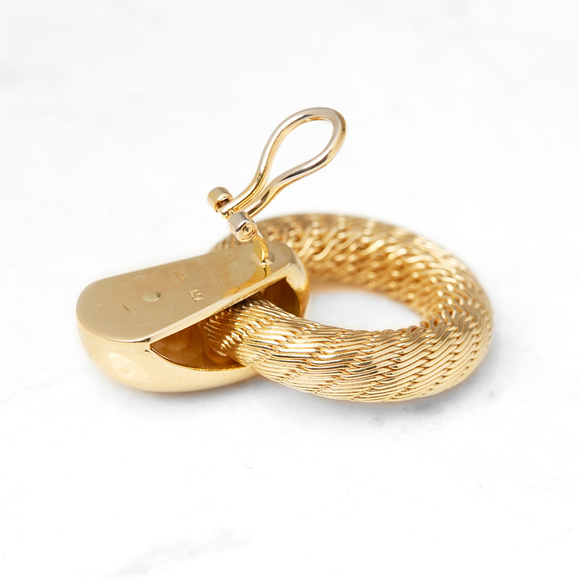 Tiffany & Co. 18k Yellow Gold Woven Hoop Ear Clips - Image 3 of 4