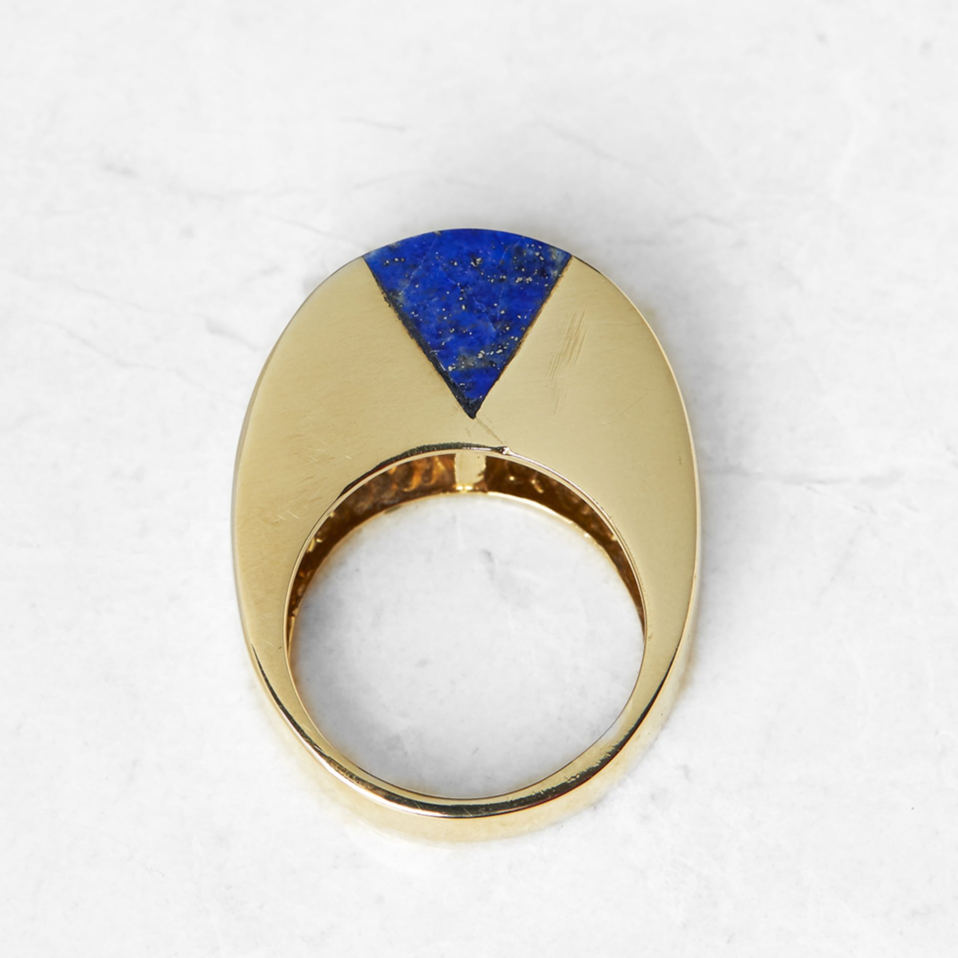 Tiffany & Co. 18k Yellow Gold Lapis Lazuli Ring - Image 5 of 6
