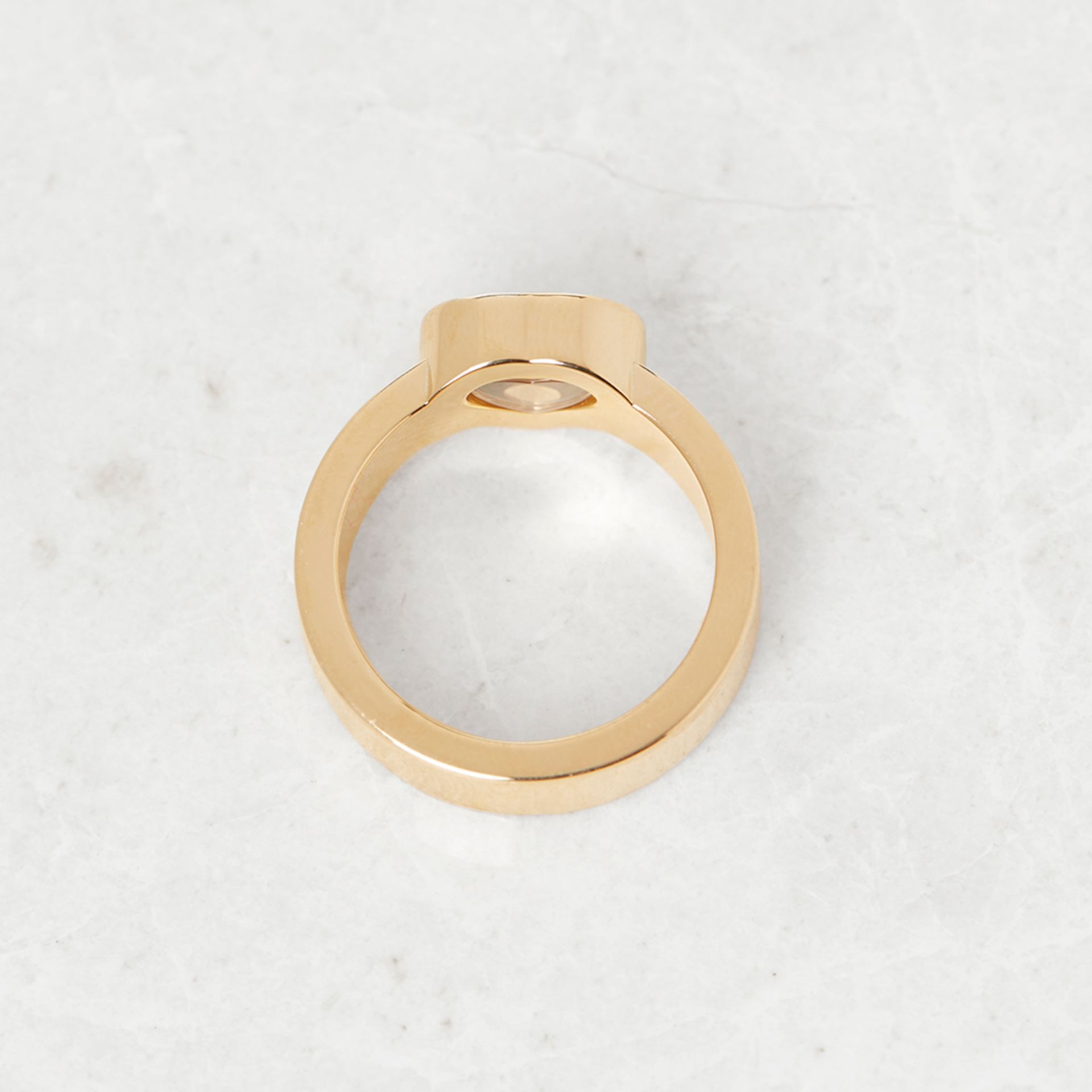 Chopard 18k Yellow Gold Heart Happy Diamonds Ring Size M 1/2 - Image 5 of 6