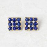 Van Cleef & Arpels 18k Yellow Gold Lapis Lazuli & 0.20ct Diamond Cufflinks