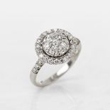 Mappin & Webb 18k White Gold Diamond Cluster Ring