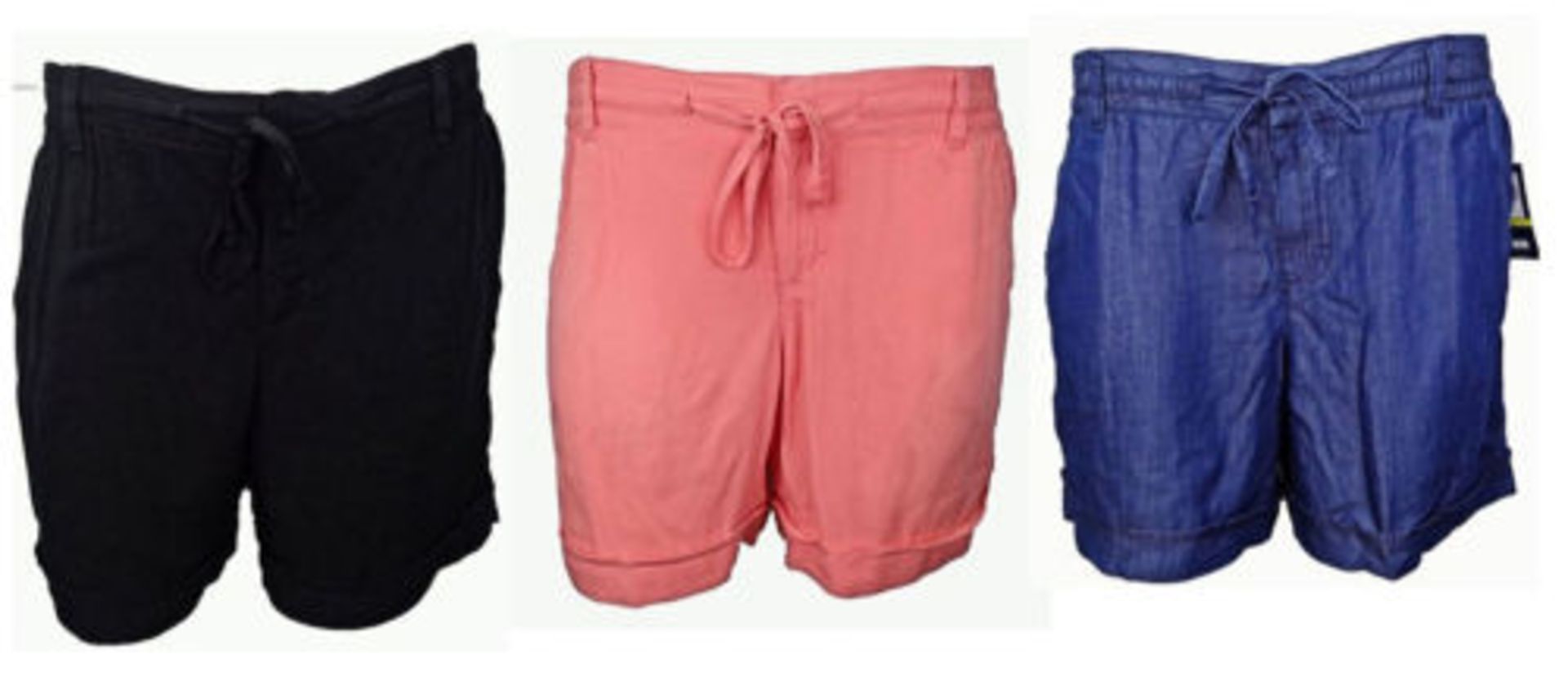 50 x Brand New Ladies Bandolino Jeans Molly Style Shorts. Elasticated waist with tie up ropes.