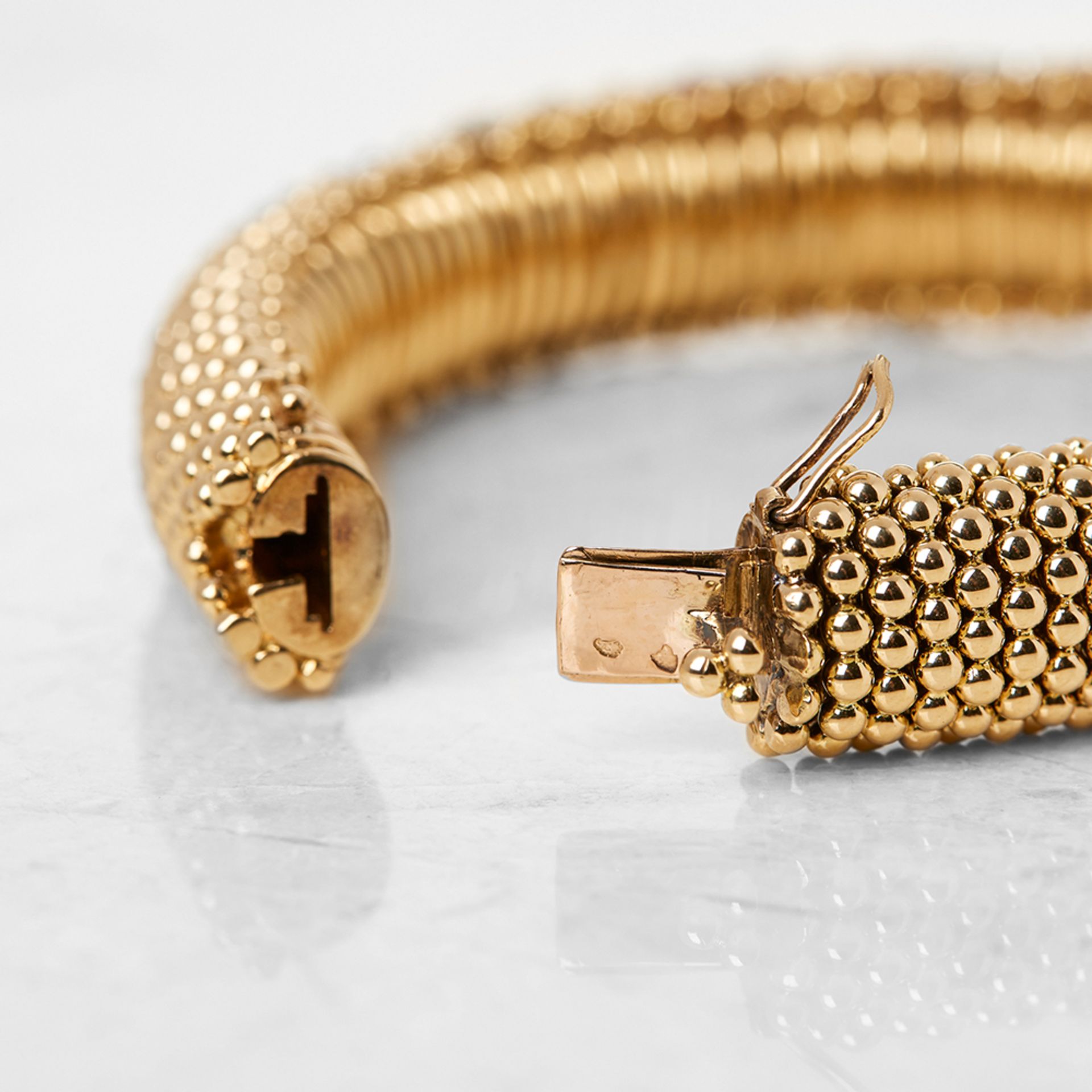 Van Cleef & Arpels 18k Yellow Gold Ruby & Diamond Vintage Bracelet with Presentation Box - Image 8 of 16