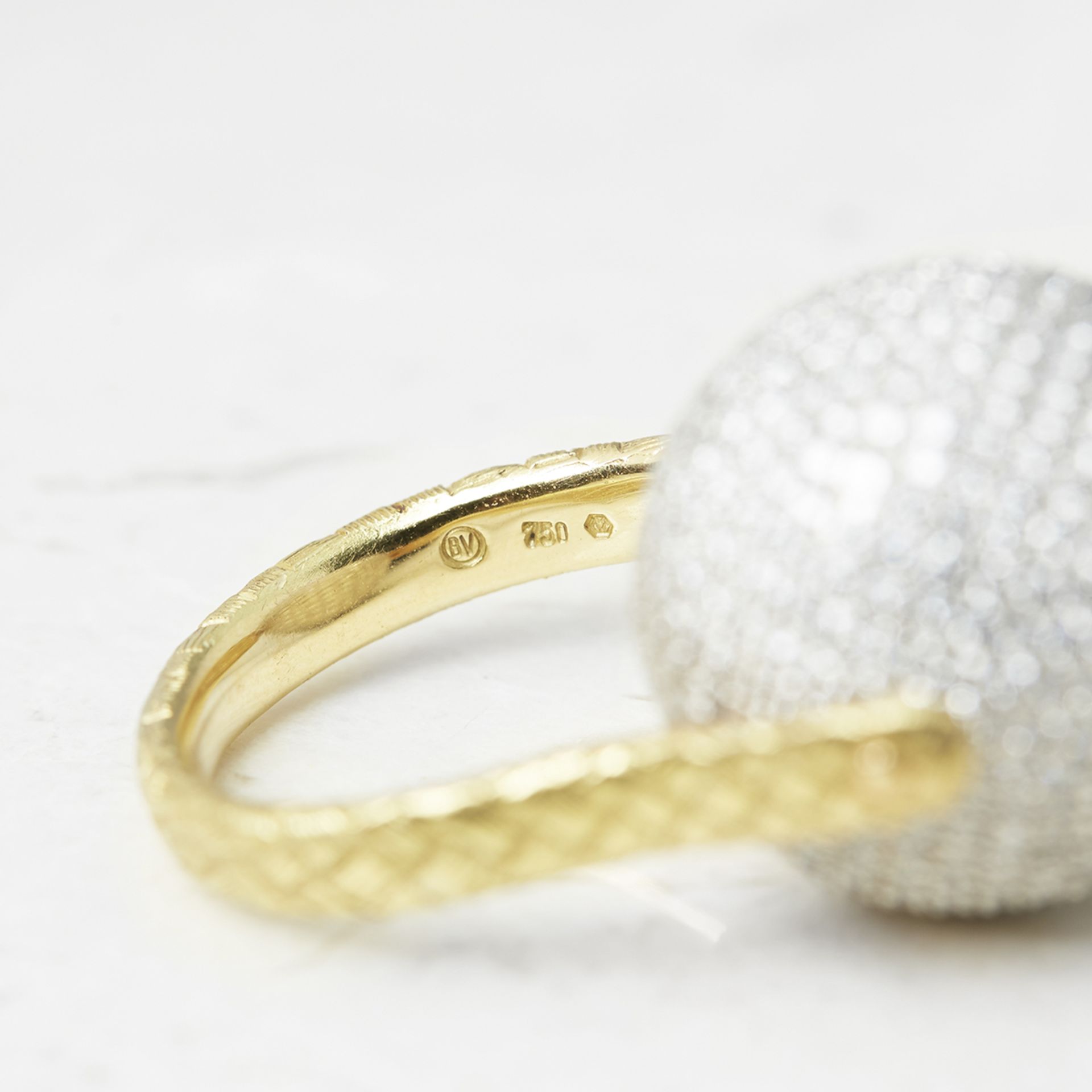 Bottega Veneta 18k Yellow & White Gold Diamond Necklace, Earrings & Ring Sfera Suite - Box & Certs - Image 7 of 21
