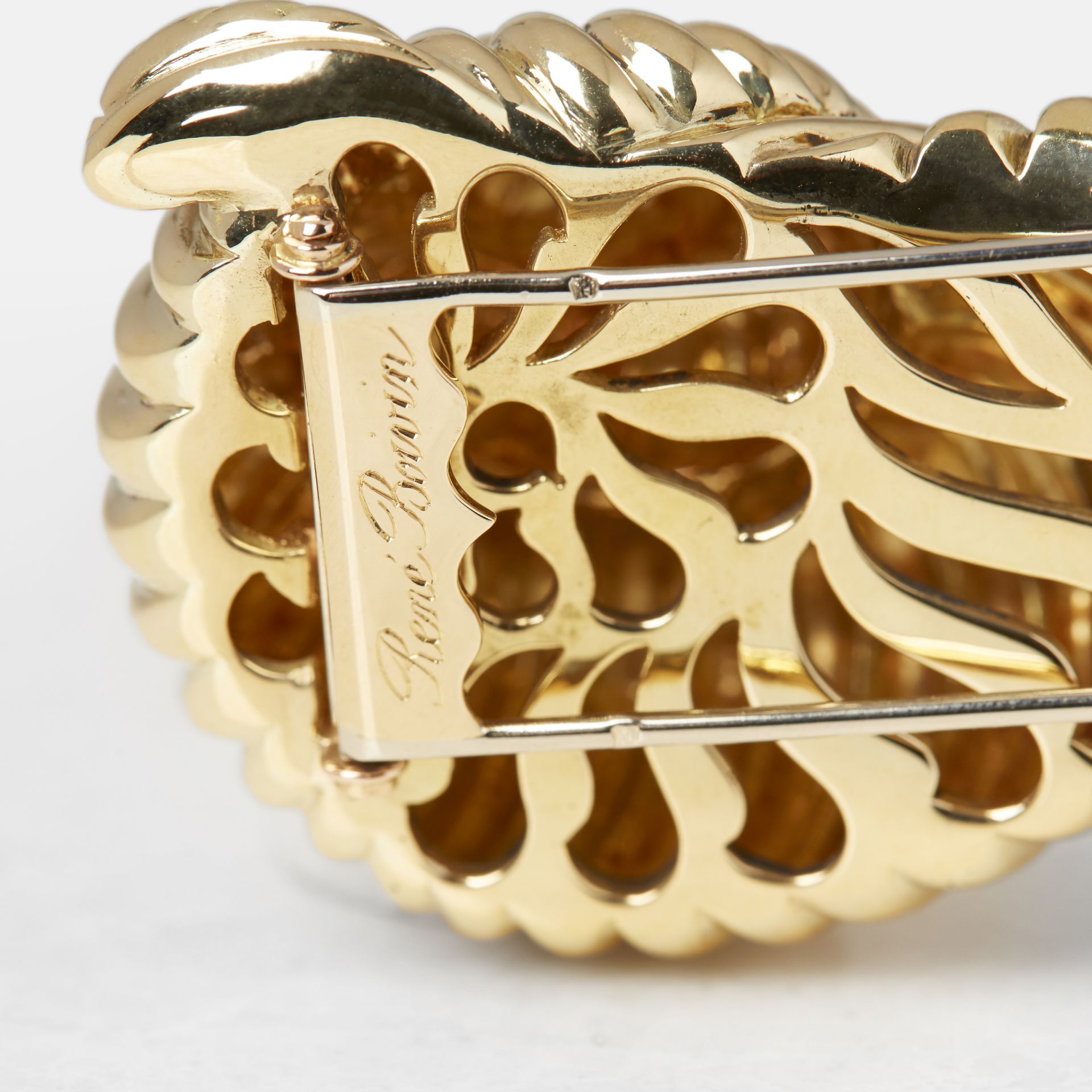 Rene Boivin 18k Yellow Gold Diamond Snail Brooch with Presentation Box - Image 19 of 19