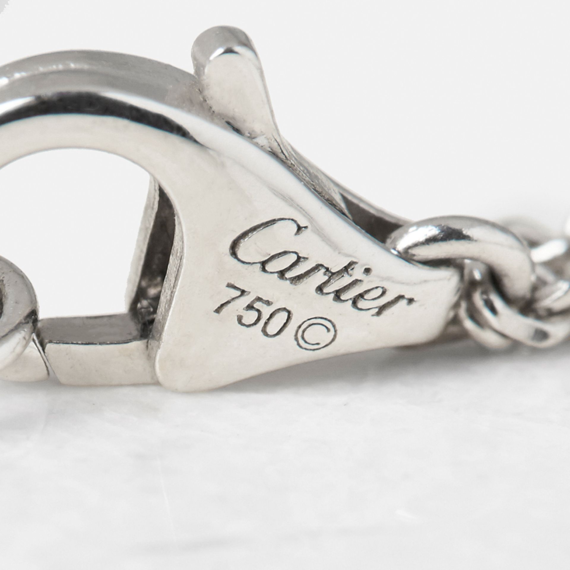 Cartier 18k White Gold Diamond Panthre De Cartier Necklace with Cartier Box & Bag - Image 6 of 9