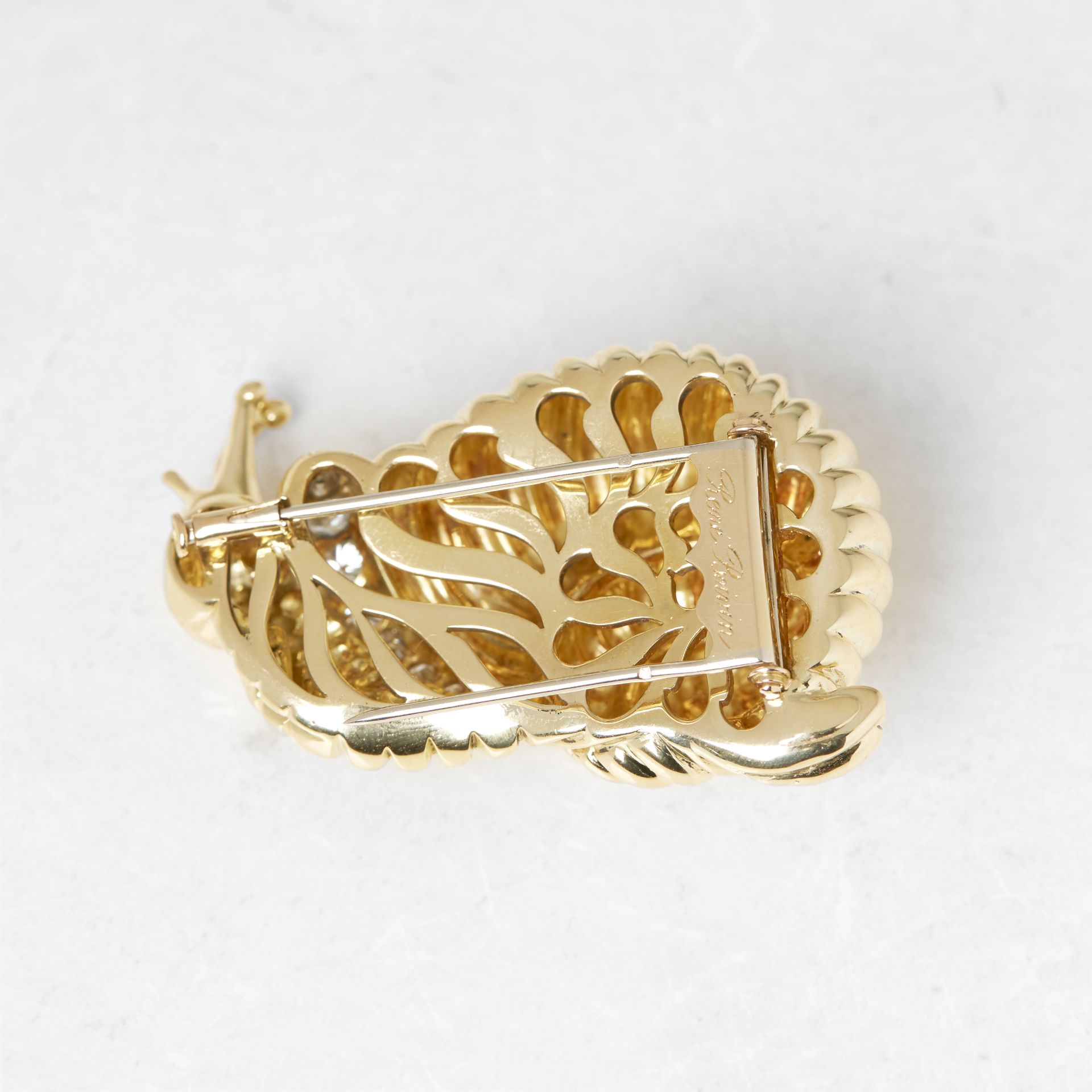 Rene Boivin 18k Yellow Gold Diamond Snail Brooch with Presentation Box - Image 16 of 19