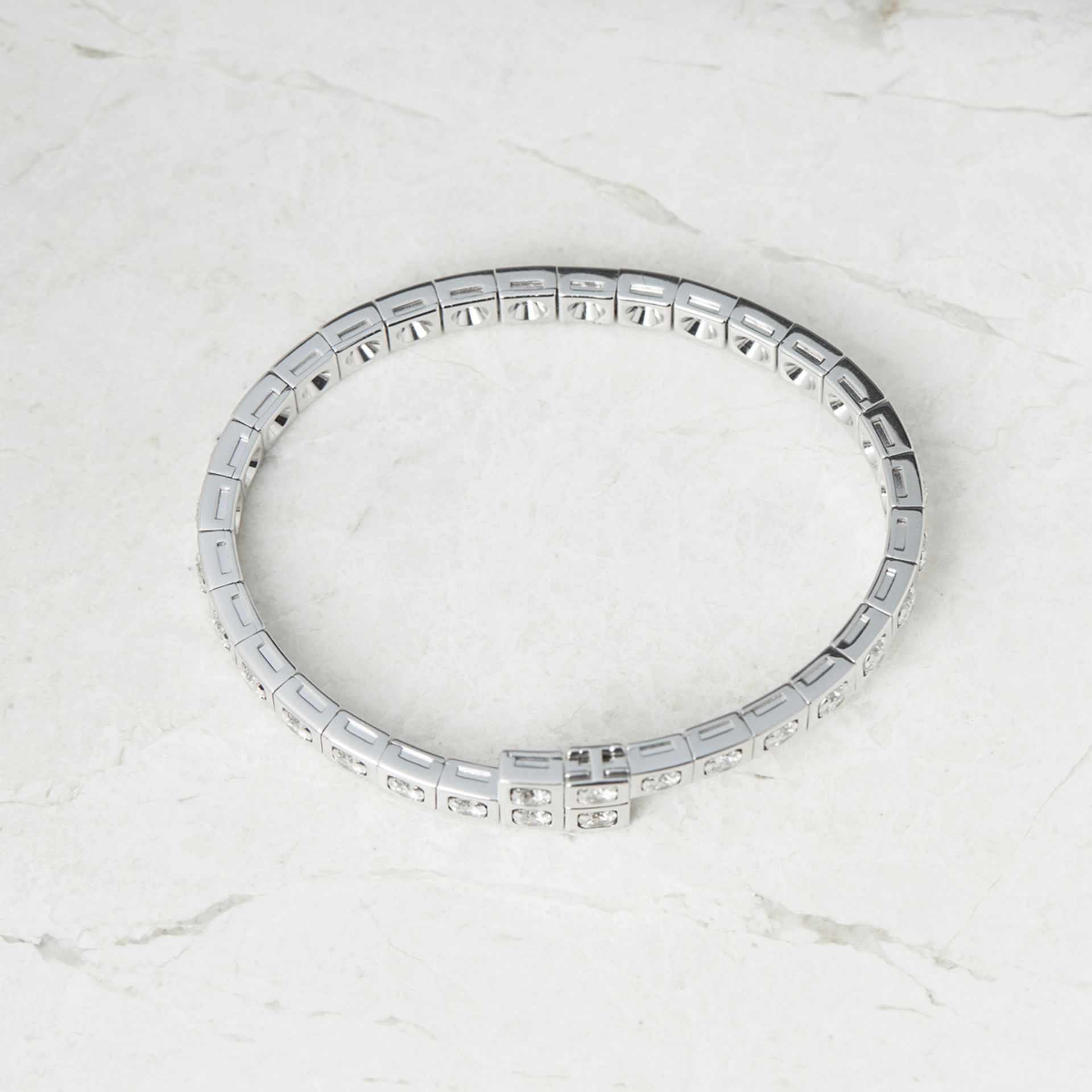 Cartier 18k White Gold 6.00ct Diamond Tectonique Bracelet with Cartier Certificate & Service Receipt - Image 7 of 12