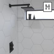 (N4) Peyton Matte Black Shower. RRP £499.99. Introducing The Hotel Collection - Everyday Ecletic