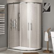 (N16) 800x1000mm - 8mm - Premium EasyClean Offset Quadrant Shower Enclosure - Reversible RRP £399.