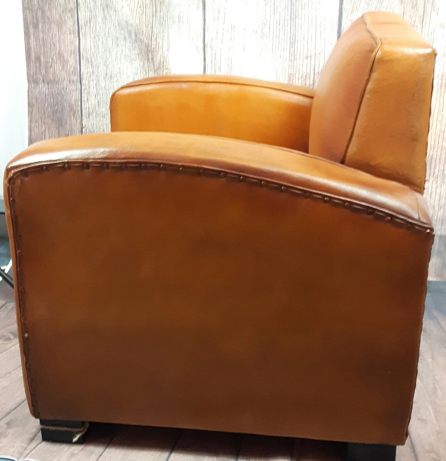 Tan Club Style Retro ArmchairÊ - Image 3 of 4