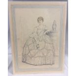Winifred Cecile Dongworth important antique painting sketch portrait of a lady