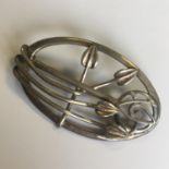 Scottish Art Nouveau/secession movement floral brooch 925 Silver by Carrick