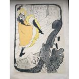 Vintage lithograph Toulouse-Lautrec Jane Avril - Exhibited Galerie R G Michel