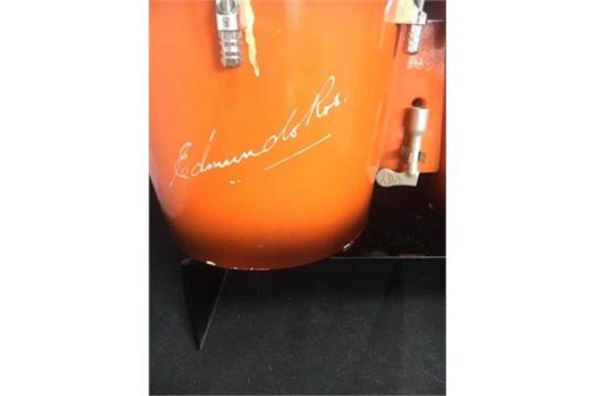 VINTAGE EDMUNDO ROS JOHN GREY - BONGO DRUMS - 1950s/60s ORANGE - PERCUSSION - Image 7 of 8