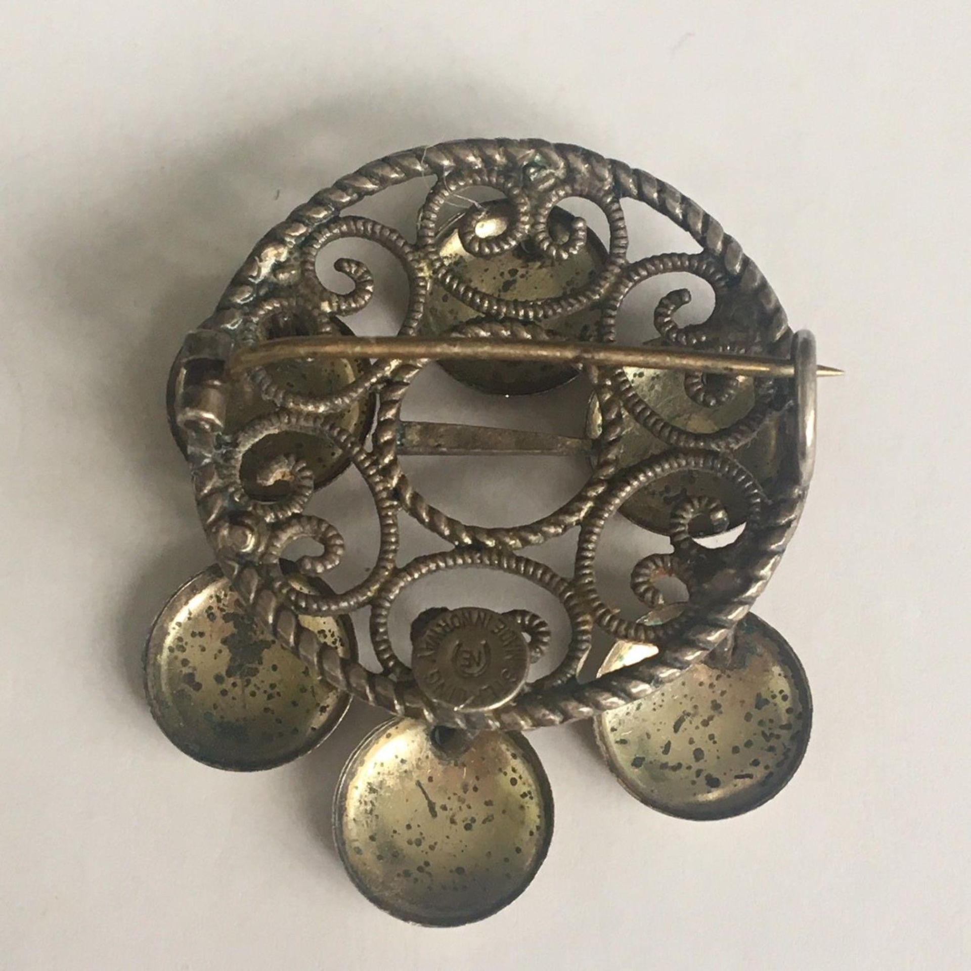 A Norwegian Silver Traditional Solje Brooch Signed and Stamped Sterling - Image 2 of 2