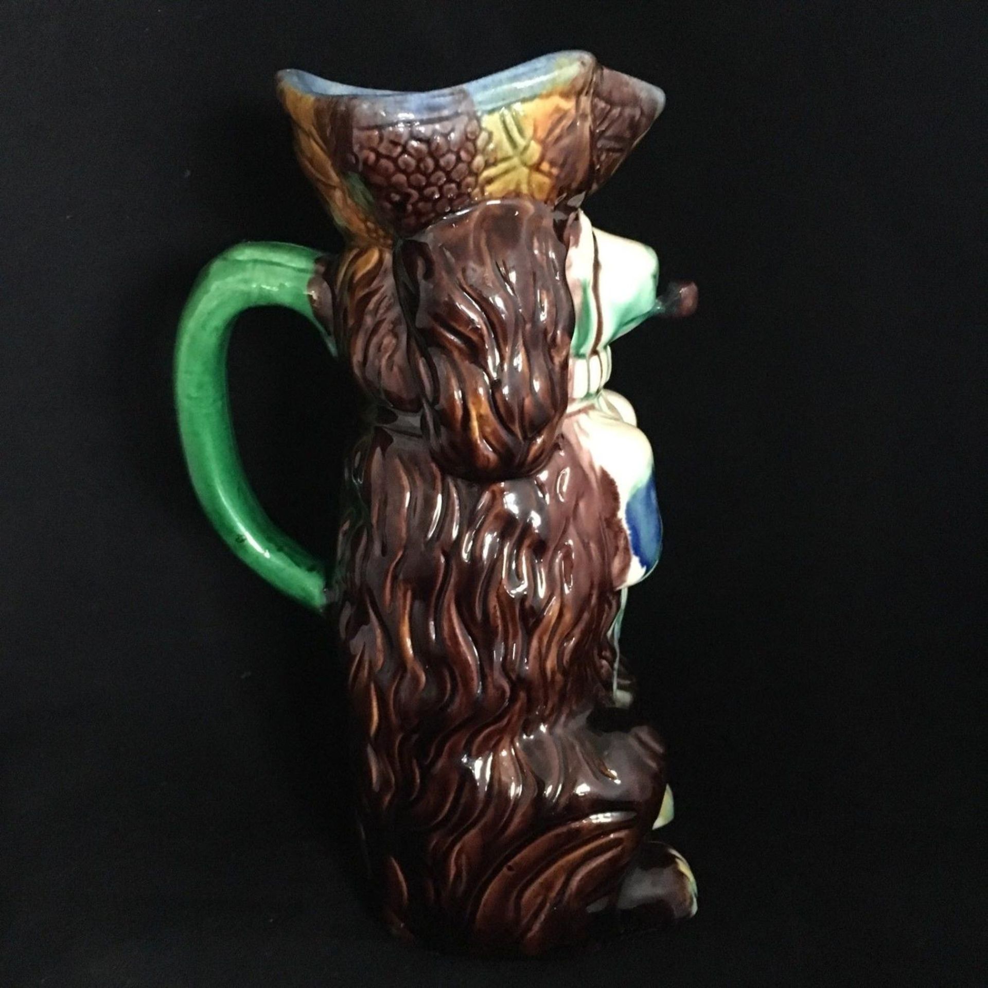 Antique Staffordshire Colour Glazed Dog Jug Smoking Pipe - Image 7 of 8