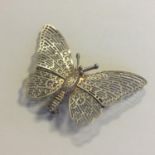 A vintage butterfly brooch Sterling Silver (stamped SIL)