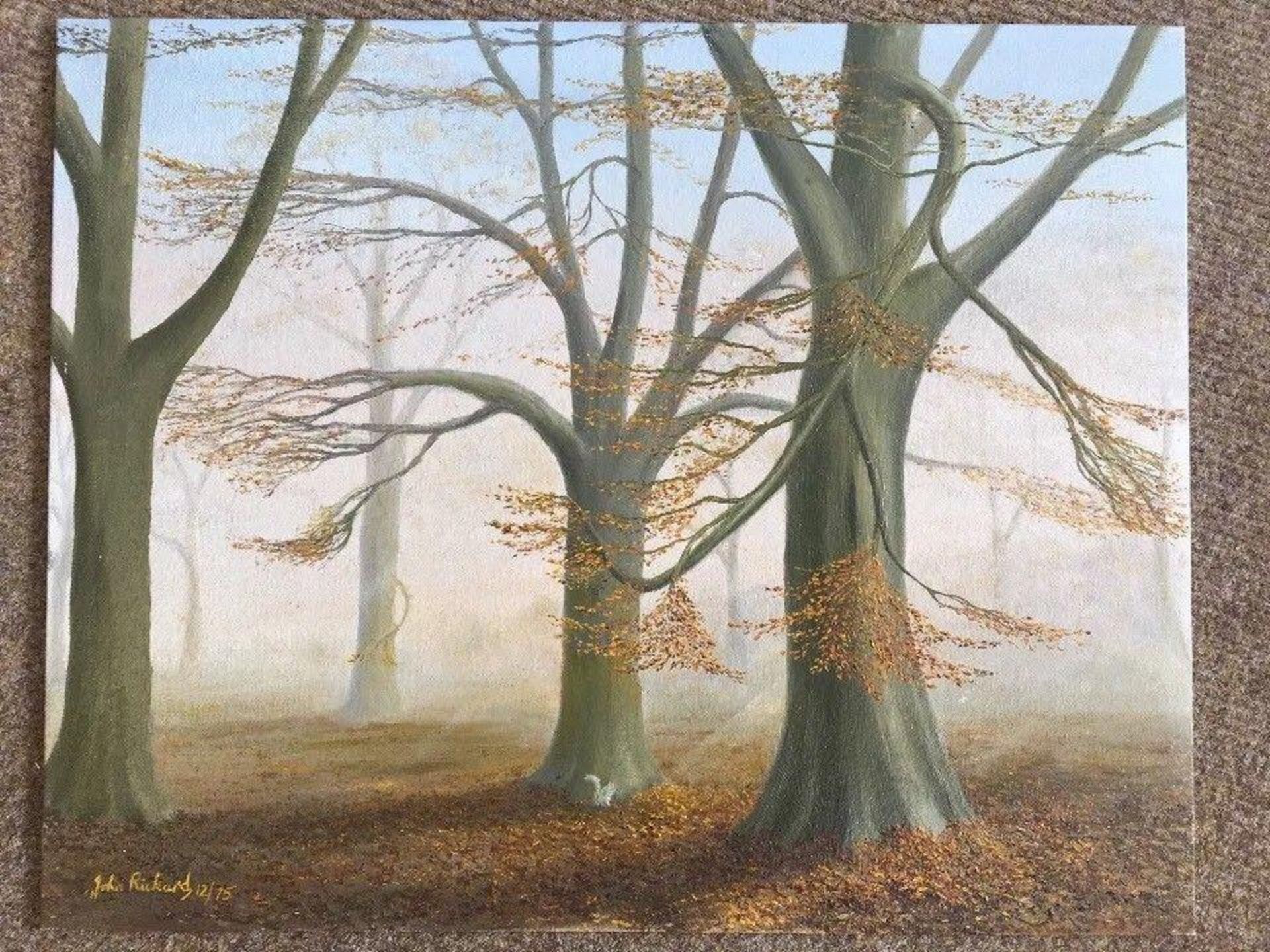 Signed Oil Painting by John Rickard "WOODLAND" 1975