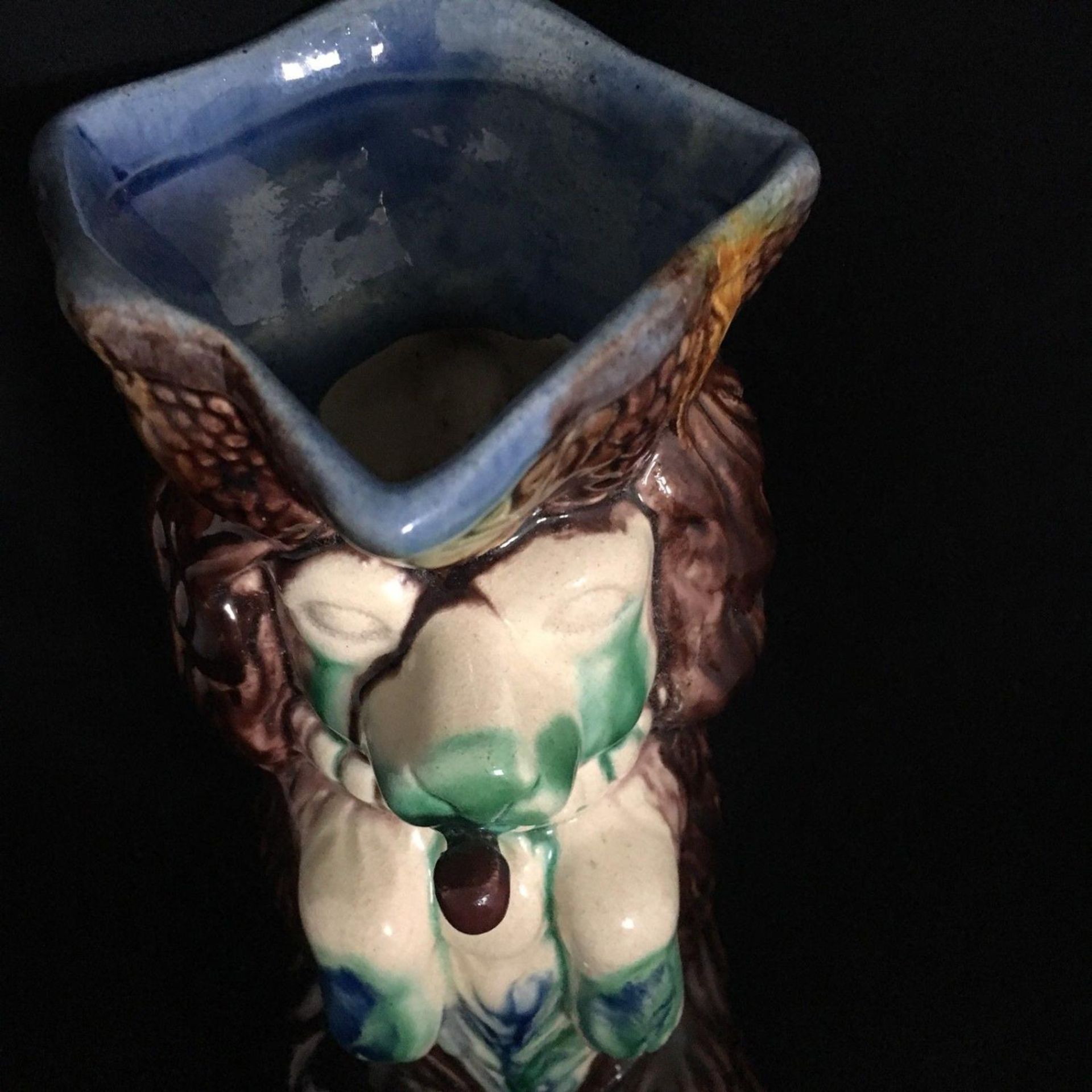 Antique Staffordshire Colour Glazed Dog Jug Smoking Pipe - Image 4 of 8