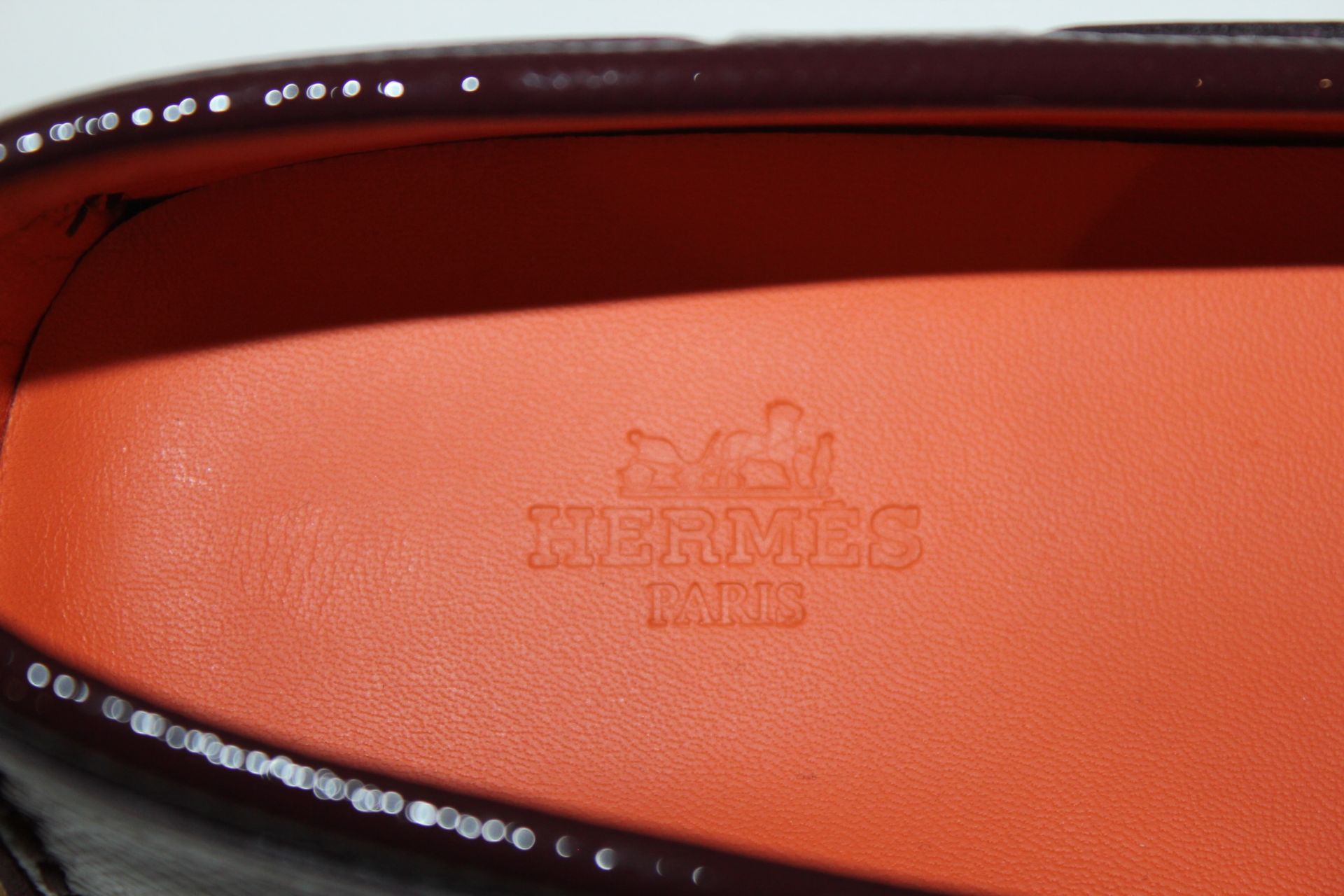 HERMES Irvine Loafers, Oxblood patent - Image 6 of 7