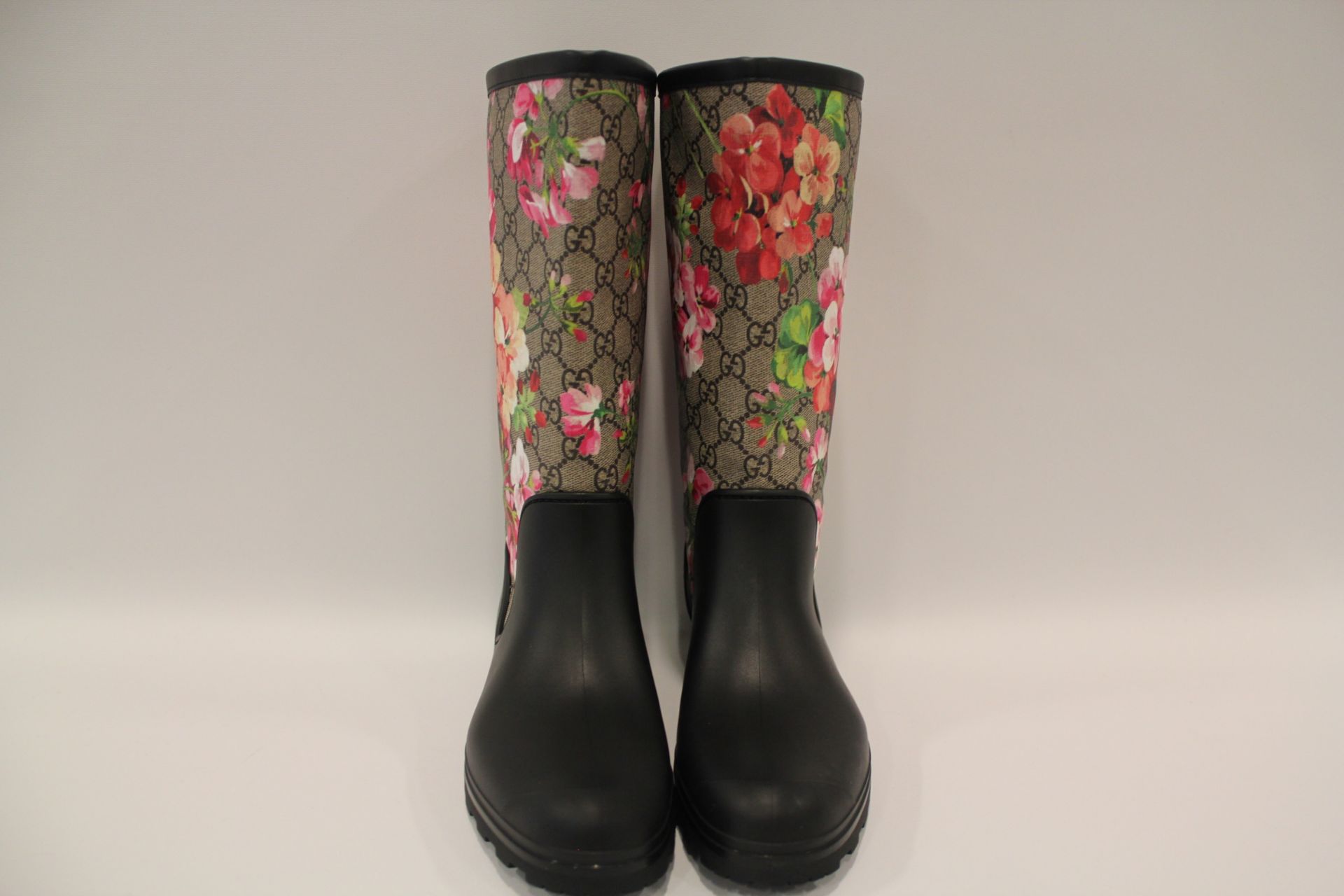 GUCCI Prato Gg Blooms Rain Boot | Multi/Pink | 38 (UK 5) - Image 2 of 4