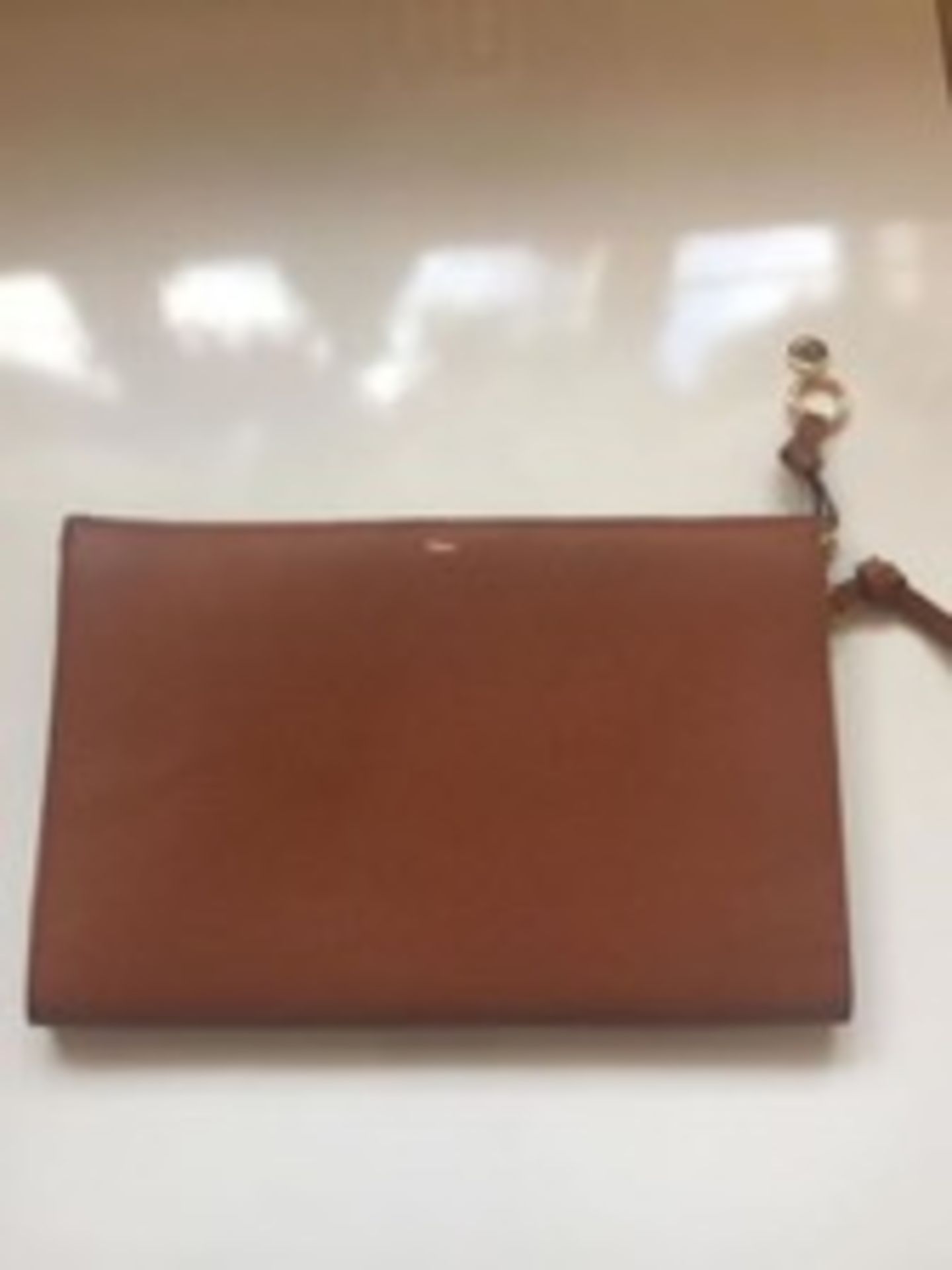 CHLOE Flat Pouch -Tan