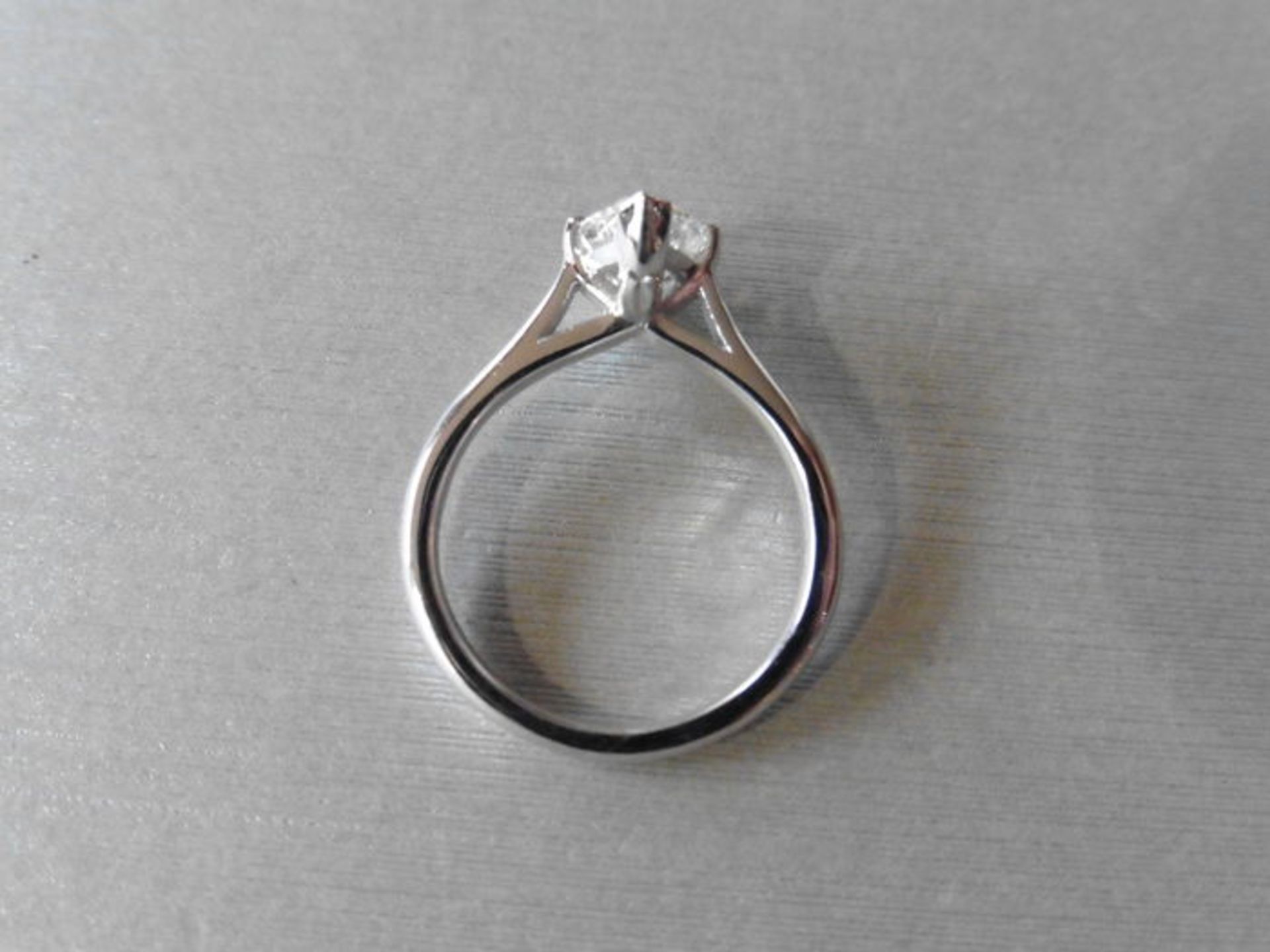 0.70ct diamond solitaire ring set in18ct gold. Marquise diamond, I colour and SI1 clarity. 2 claw - Image 3 of 3