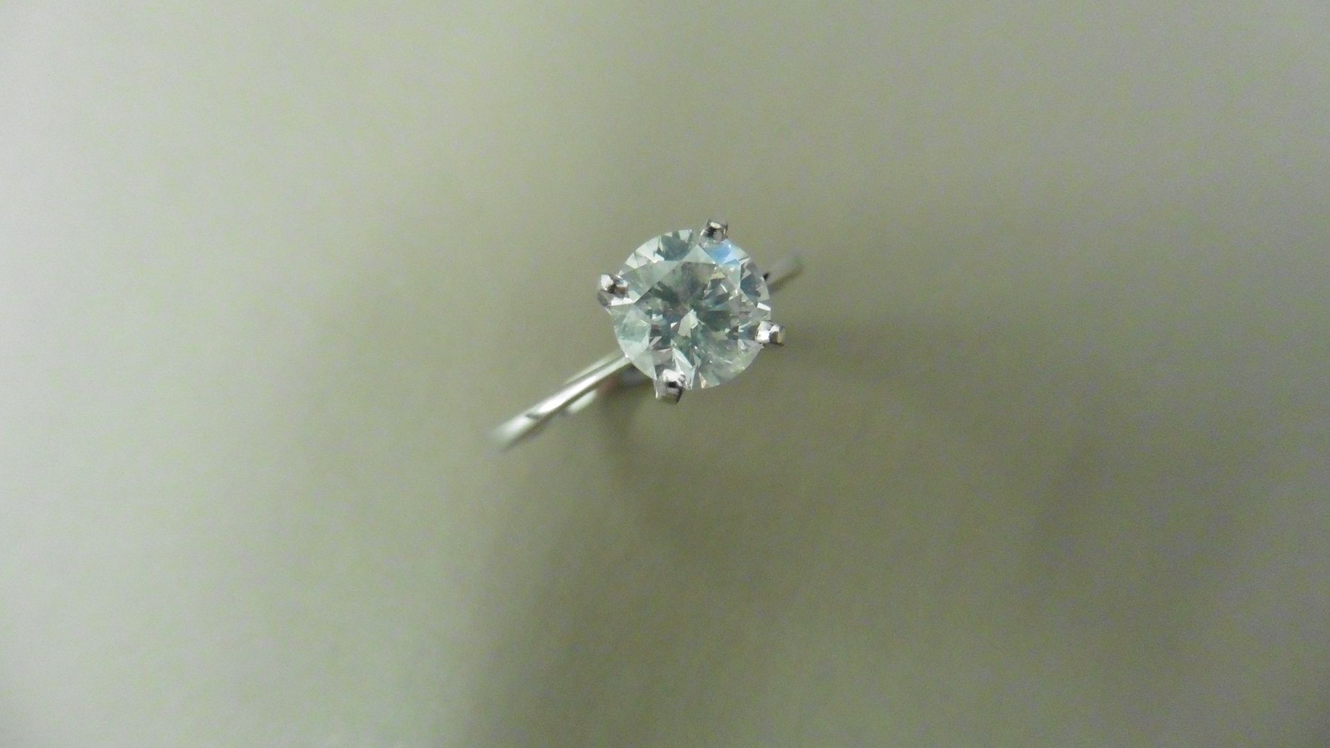 1.16ct diamond solitaire ring with a brilliant cut diamond. H colour and I1 clarity. Set in platinum