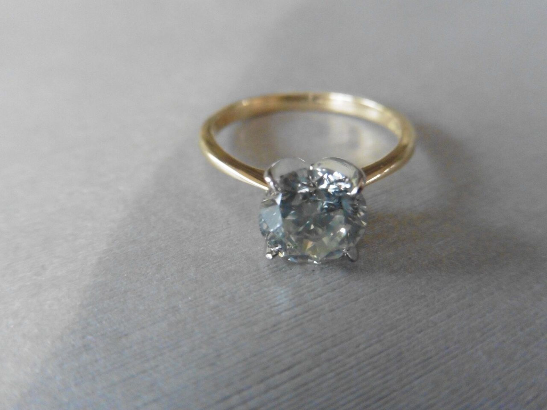 1.50ct diamond solitaire ring set in 18ct gold. Enhanced brilliant cut diamond, I colour and Si3 - Image 3 of 4