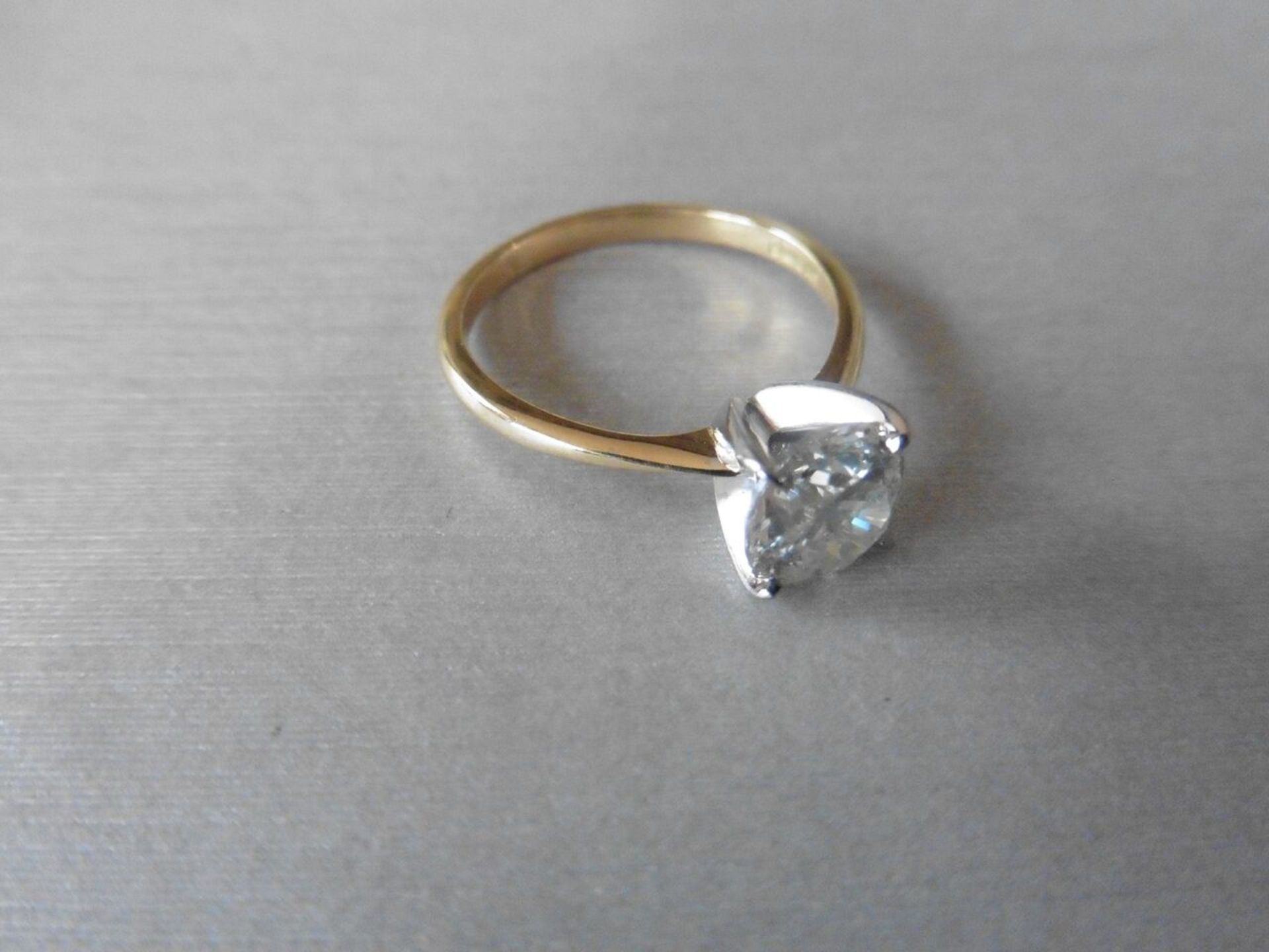 1.50ct diamond solitaire ring set in 18ct gold. Enhanced brilliant cut diamond, I colour and Si3 - Image 4 of 4
