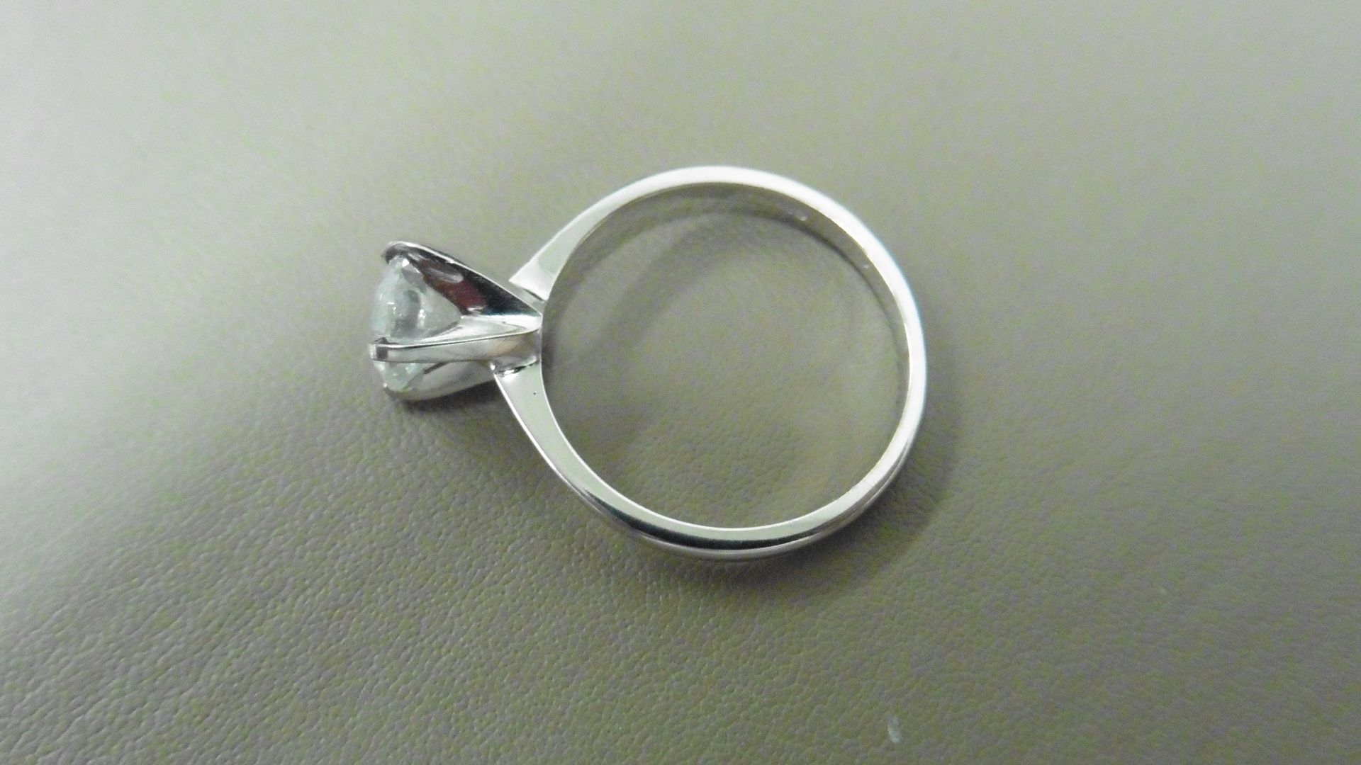 1.16ct diamond solitaire ring with a brilliant cut diamond. H colour and I1 clarity. Set in platinum - Image 3 of 4