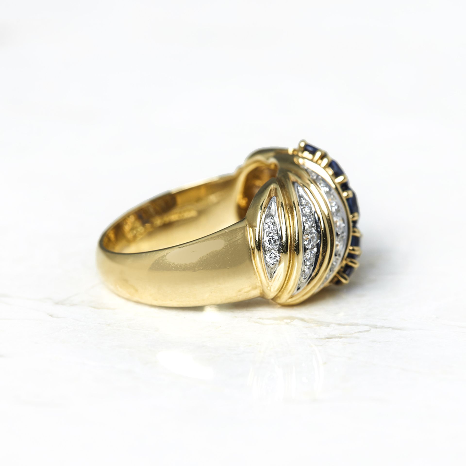 Tiffany & Co., 18k Yellow Gold 0.75ct Sapphire & 1.10ct Diamond Ring - Image 2 of 5