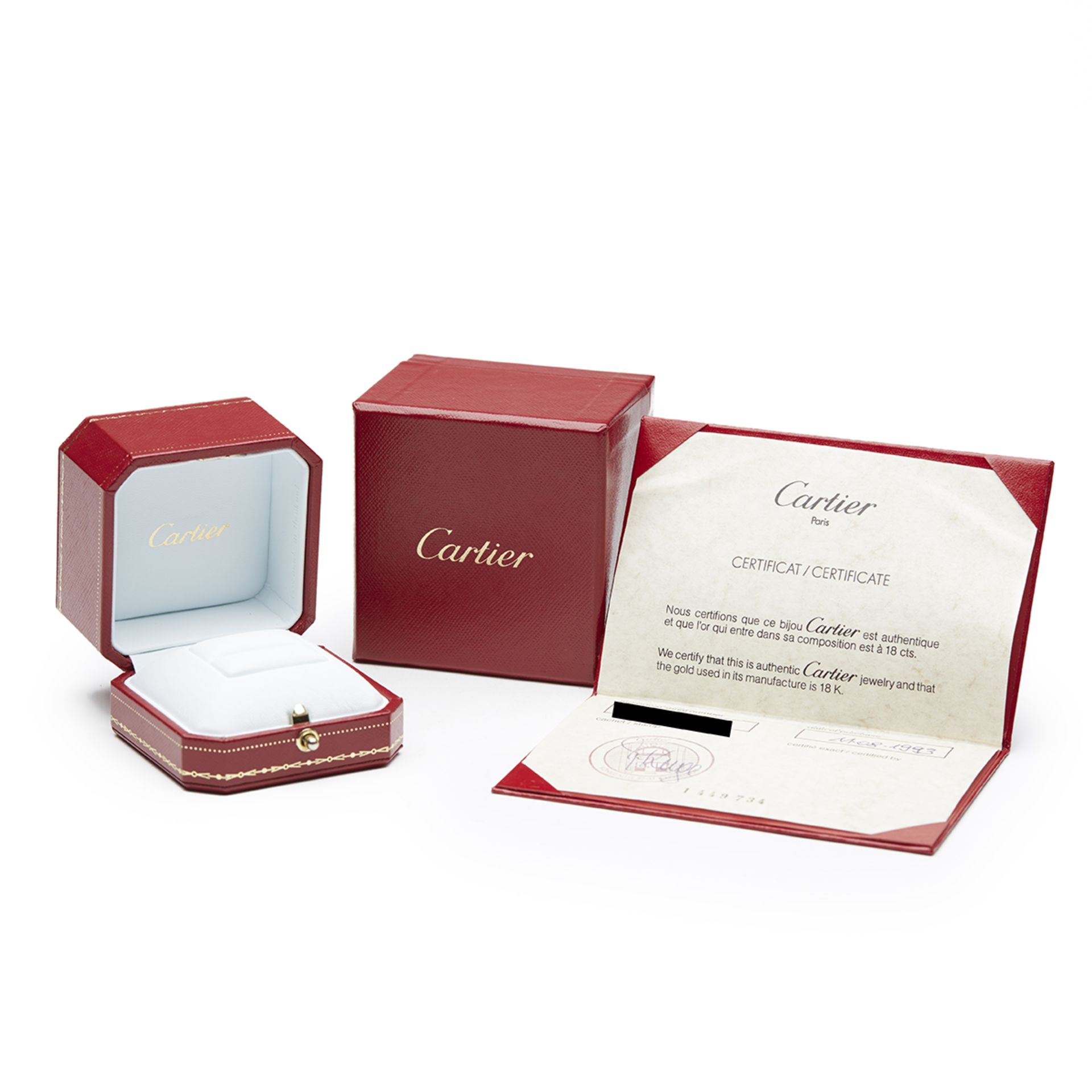 Cartier, 18k Yellow Gold 1.37ct Sapphire & 0.50ct Diamond Ring with Cartier Box & Cert / IGR Report - Image 8 of 12