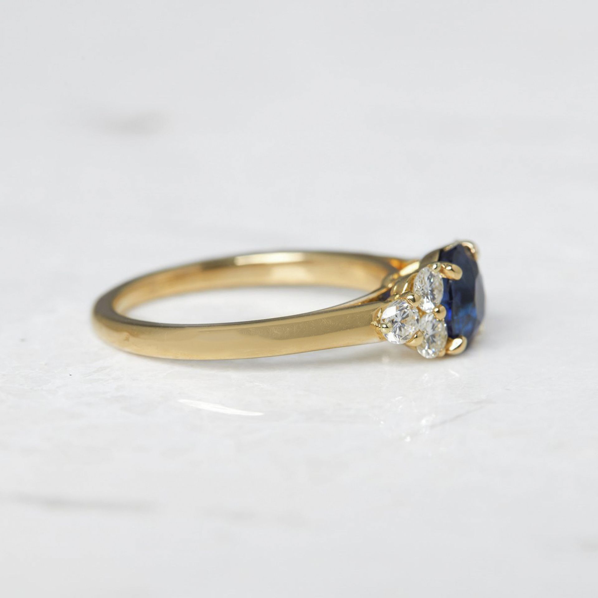 Cartier, 18k Yellow Gold 1.37ct Sapphire & 0.50ct Diamond Ring with Cartier Box & Cert / IGR Report - Image 3 of 12