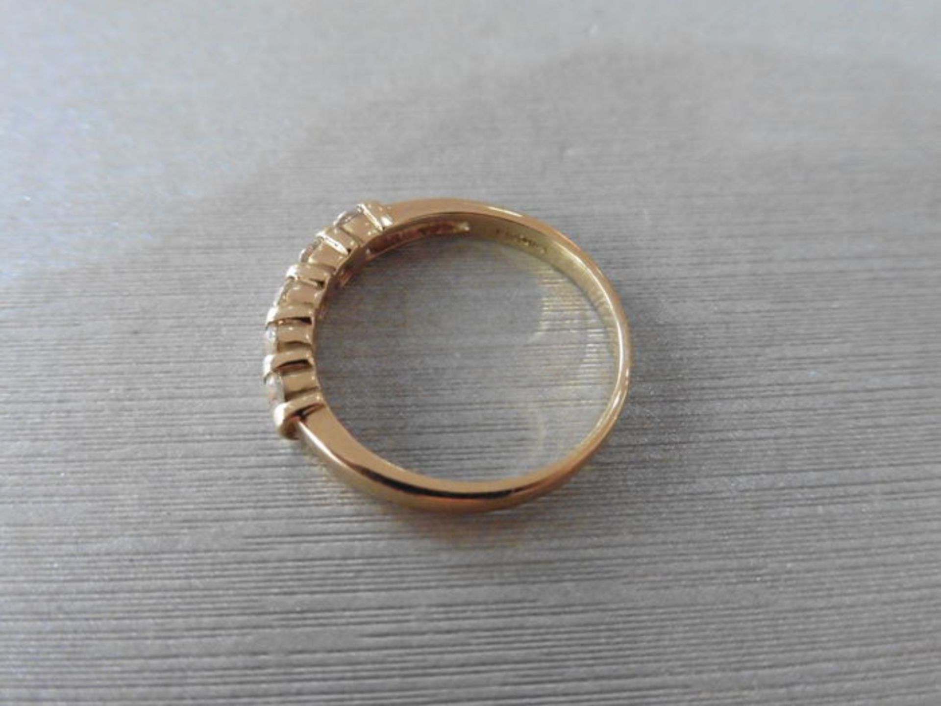 0.50ct diamond five stone ring set in 9ct yellow gold. Brilliant cut diamonds, I colour and si2 - Image 3 of 3