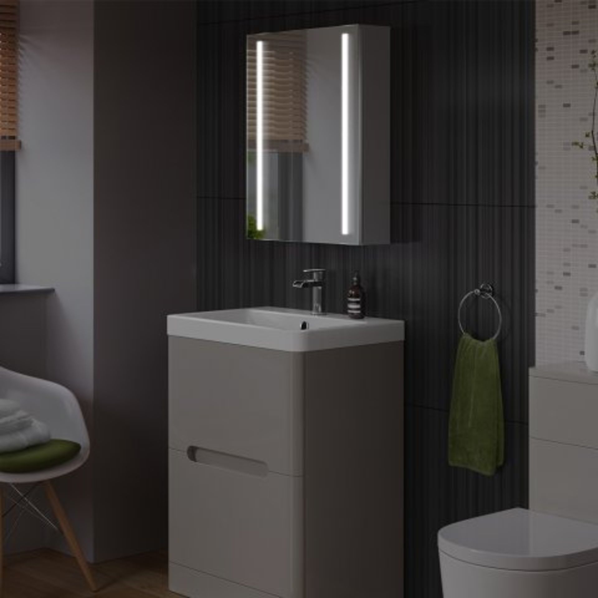 (P167) 500x650mm Dawn Illuminated LED Mirror Cabinet. RRP £499.99. Perfect Reflection The featured - Image 5 of 5