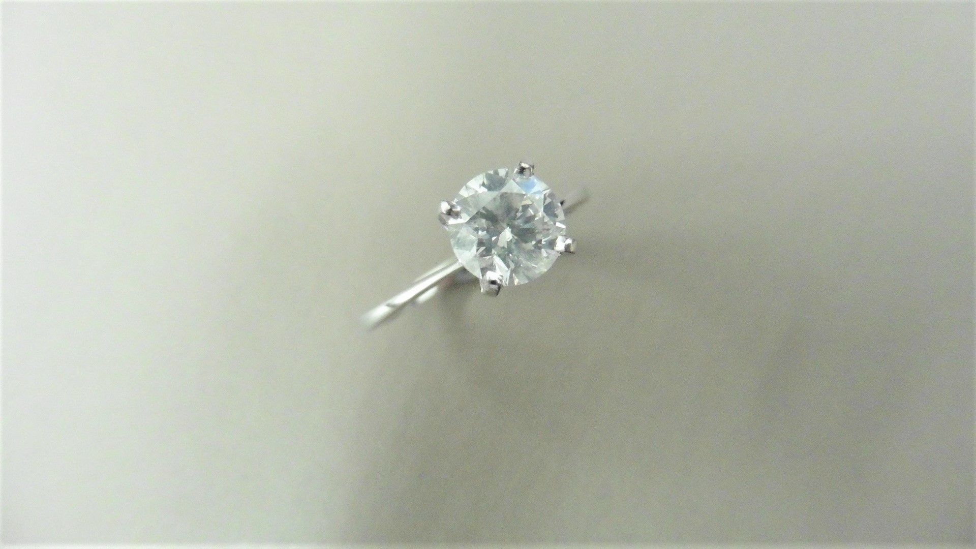 1.25ct diamond solitaire ring with a brilliant cut diamond. I colour and I2 clarity. Set in platinum