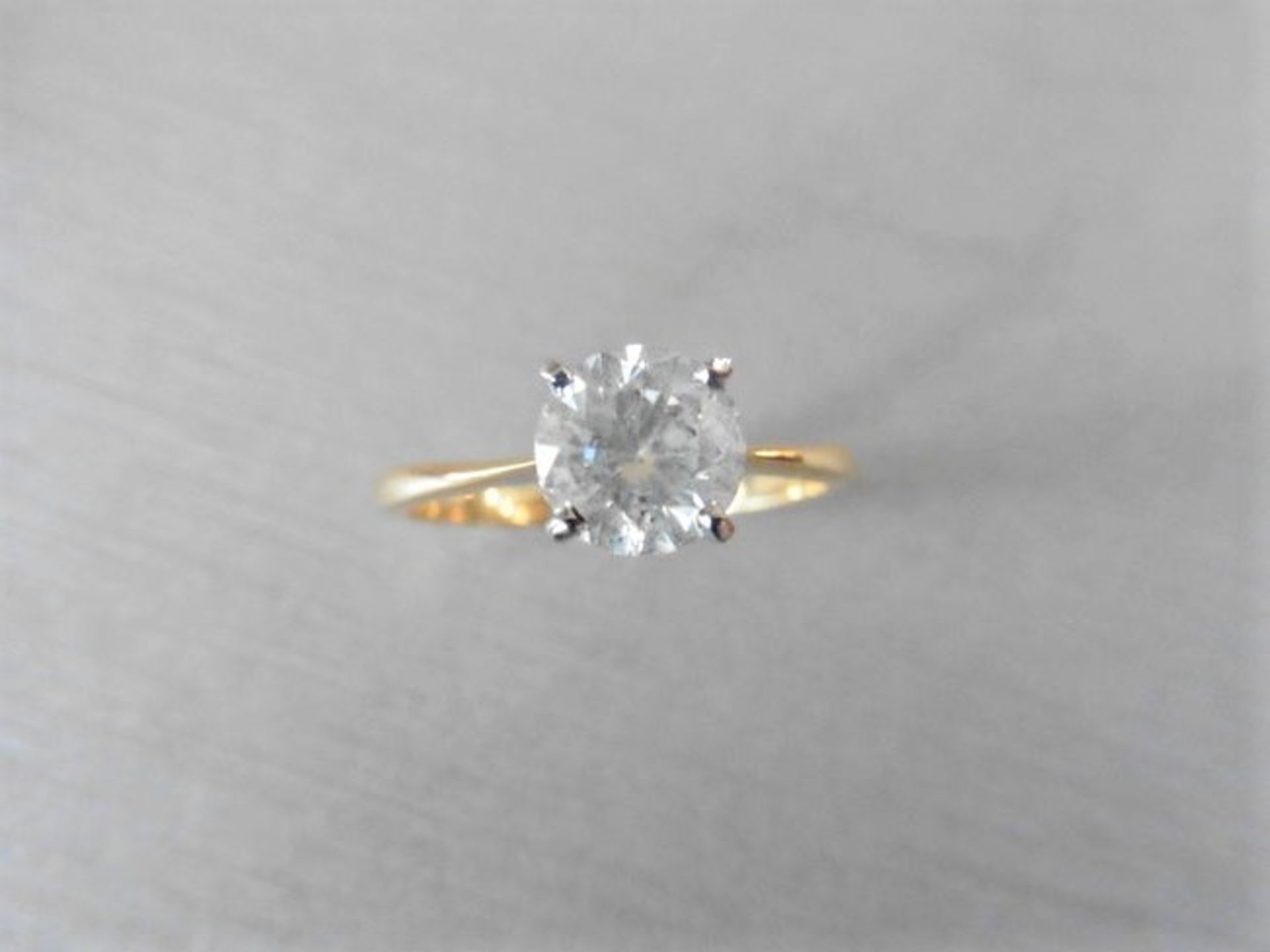 1.26ct diamond solitaire ring with a brilliant cut diamond. H/I colour and I1 clarity. Set in 18ct