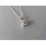 0.25ct diamond solitaire pendant. I colour, si2 clarity. Split bale attached in platinum 950. 9ct