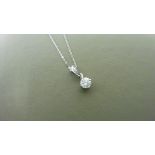 0.25ct diamond set pendant. Brilliant cut diamond, I colour and si3 clarity. The bale is set with