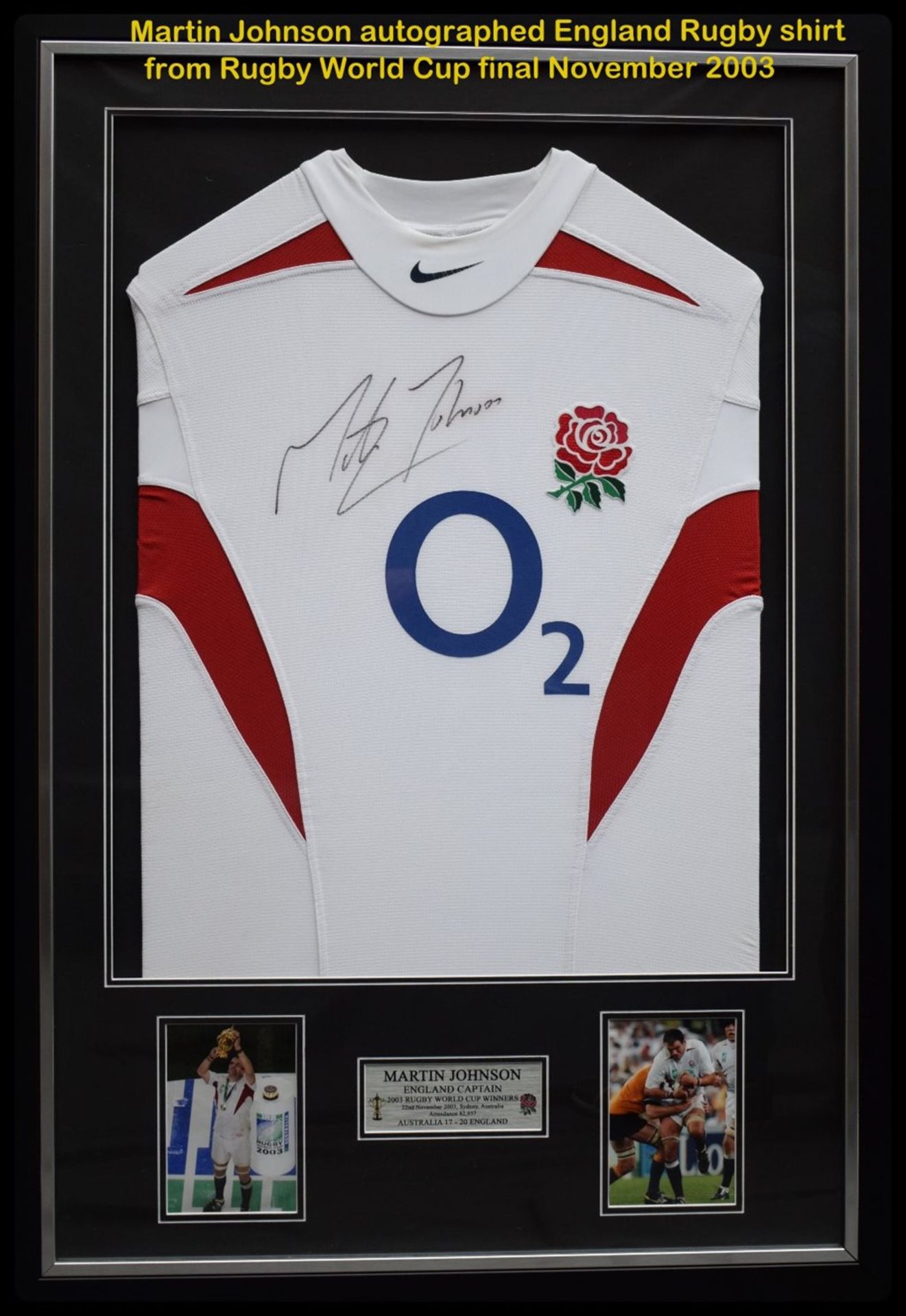 MARTIN JOHNSON SIGNED ENGLAND RUGBY SHIRT