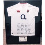 SIGNED ENGLAND RUGBY SHIRT 2012 TO 2013 SEASON