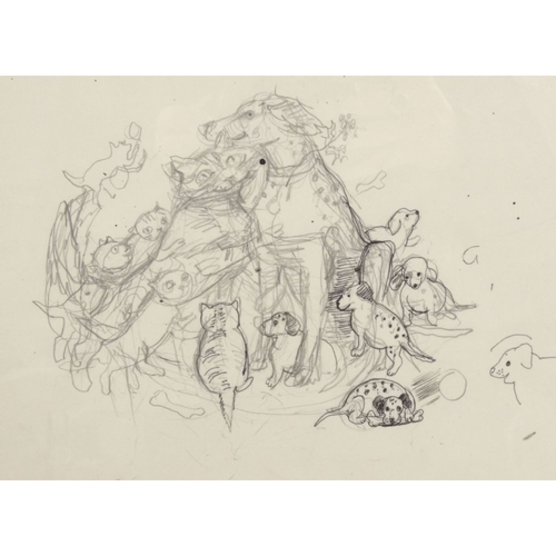 Pencil and ink drawing signed Betty Swanwick. - Image 2 of 4