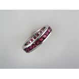 A Pink Tourmaline Full Eternity Ring