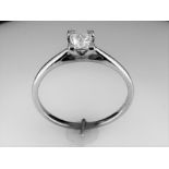 A New 0.51 Carat Princess Cut Diamond Ring