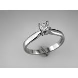 A Princess cut Diamond Solitaire Ring